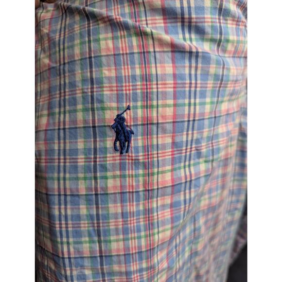 Ralph Lauren Mens Button Down Shirt Long Sleeve Plaid Pattern Casual - Picture 4 of 4